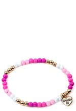ΒΡΑΧΙΟΛΙ CHARM IT-GOLD PINK STRETCH BEAD BRACELET