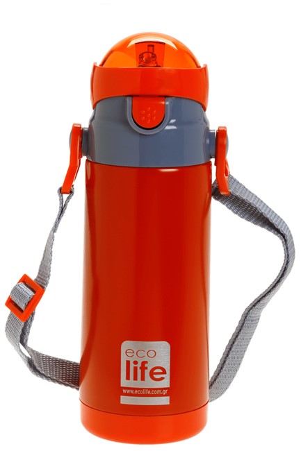 ΠΑΓΟΥΡΙ ΑΝΟΞΕΙΔΩΤΟ ΑΤΣΑΛΙ ΘΕΡΜΟΣ 400ml ΠΑΙΔΙΚΟ ECO LIFE ΜΕ ΙΜΑΝΤΑ-RED