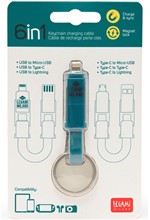 ΚΑΛΩΔΙΟ ΦΟΡΤΙΣΗΣ ΜΠΡΕΛΟΚ LEGAMI USB 3σε1 TYPE C-MICRO USB+LIGHTNING UCC0009 PETROL BLUE