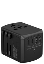 ΦΟΡΤΙΣΤΗΣ ΤΑΞΙΔΙΟΥ XOOPAR TRIPPER WORLD ADAPTOR TRAVEL CHARGER 2*USB A  1*USB C BLACK