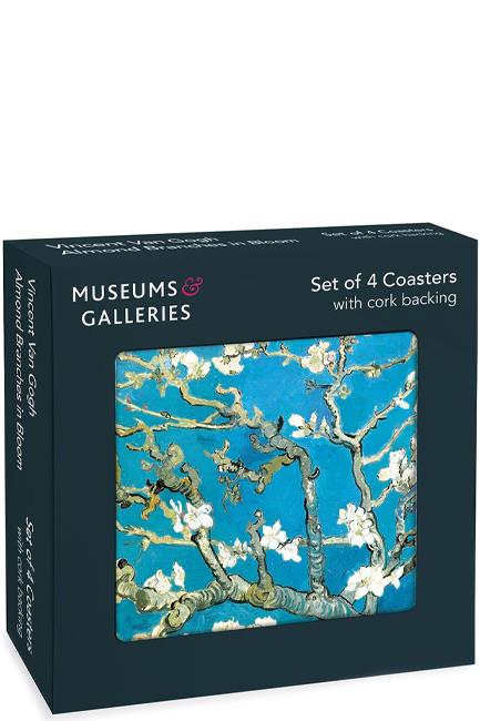 ΣΟΥΒΕΡ ΑΠΟ ΦΕΛΛΟ ΣΕΤ 4 ΤΕΜ.MUSEUMS & GALLERIES VINCENT VAN GOGH-ALMOND BLOSSOM