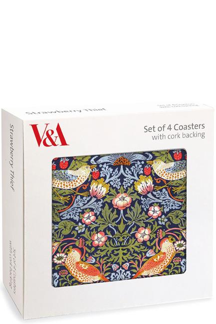 ΣΟΥΒΕΡ ΑΠΟ ΦΕΛΛΟ ΣΕΤ 4 ΤΕΜ.MUSEUMS & GALLERIES WILLIAM MORRIS-STRAWBERRY THIEF