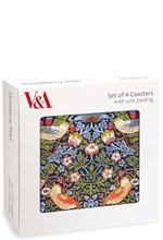 ΣΟΥΒΕΡ ΑΠΟ ΦΕΛΛΟ ΣΕΤ 4 ΤΕΜ.MUSEUMS & GALLERIES WILLIAM MORRIS-STRAWBERRY THIEF