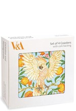 ΣΟΥΒΕΡ ΑΠΟ ΦΕΛΛΟ ΣΕΤ 4 ΤΕΜ.V&A WALTER CRANE-COCKATOO AND POMEGRANTE