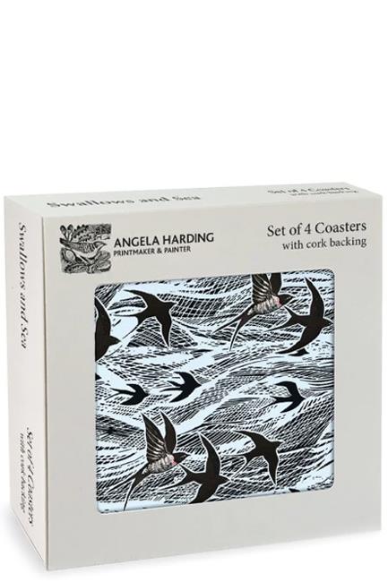 ΣΟΥΒΕΡ ΑΠΟ ΦΕΛΛΟ ΣΕΤ 4 ΤΕΜ.MUSEUMS & GALLERIES ANGELA HARDING-SWALLOW AND SEA