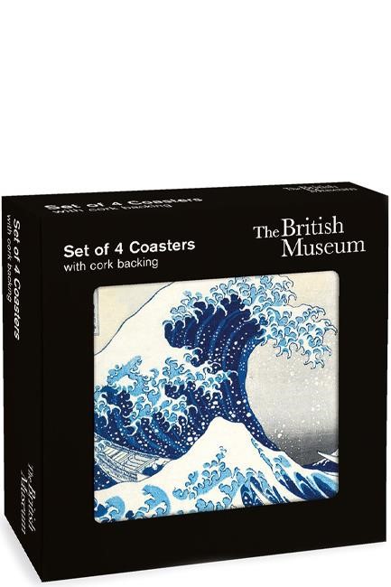 ΣΟΥΒΕΡ ΑΠΟ ΦΕΛΛΟ ΣΕΤ 4 ΤΕΜ.MUSEUMS & GALLERIES HOKUSAI-THE GREAT WAVE