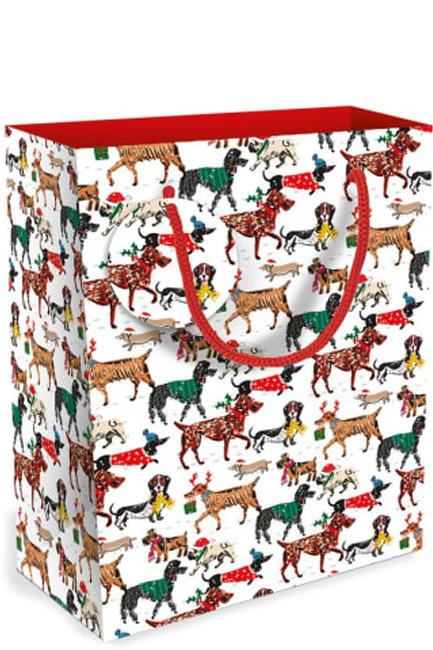 ΤΣΑΝΤΑ ΔΩΡΟΥ XMAS MUSEUMS & GALLERIES 23*18*10cm.LUIS CANNINGHAM WINTER WALKIES MEDIUM BAG