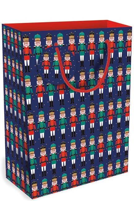 ΤΣΑΝΤΑ ΔΩΡΟΥ XMAS MUSEUMS & GALLERIES 31,5*26*13,5cm.ZERO LISA LEWIS NUTCRACKER  LARGE BAG