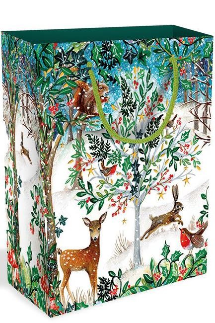 ΤΣΑΝΤΑ ΔΩΡΟΥ XMAS MUSEUMS & GALLERIES 31,5*26*13,5cm.JO SPICER WINTER FOREST GLADE LARGE BAG