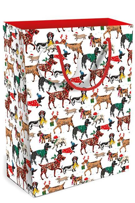 ΤΣΑΝΤΑ ΔΩΡΟΥ XMAS MUSEUMS & GALLERIES 31,5*26*13,5cm.LUISE CUNNINGHAM WINTER WALKIES LARGE BAG