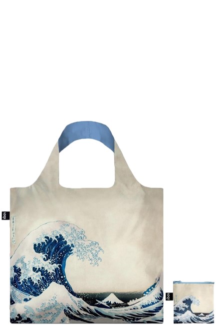 ΤΣΑΝΤΑ ΓΙΑ ΨΩΝΙΑ LOQI HO.WA.R KATSUSHIKA HOKUSAI THE GREAT WAVE RECYCLED BAG