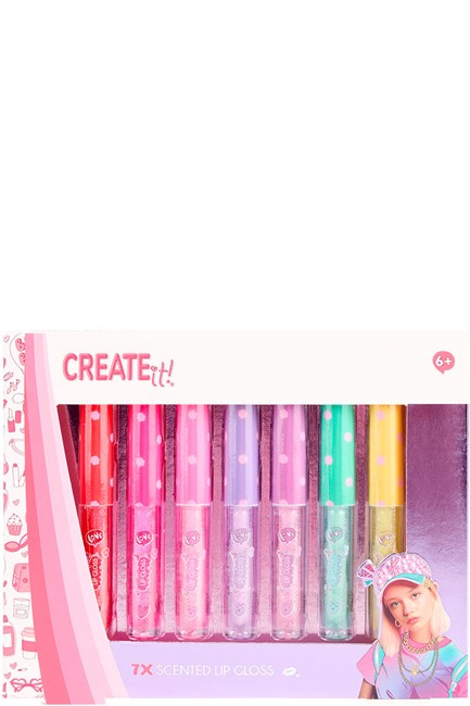 LIP GLOSS CREATE IT ΑΡΩΜΑΤΙΚΟ ΜΕ GLITTER ΣΕΤ 7 ΤΕΜ.