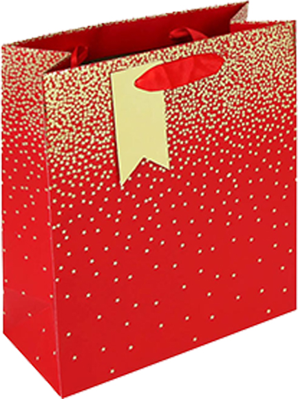 ΤΣΑΝΤΑ ΔΩΡΟΥ XMAS 26,5*14*33cm.RED OMBRE