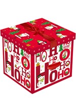 ΚΟΥΤΙ ΔΩΡΟΥ XMAS 28*28cm.HOHO ΜΕ ΦΙΟΓΚΟ