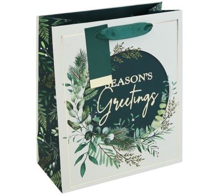 ΤΣΑΝΤΑ ΔΩΡΟΥ XMAS 22*25*10cm.SEASON'S GREETINGS