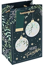 ΤΣΑΝΤΑ ΔΩΡΟΥ XMAS 27*33*14cm.ΚΡΕΜΑΣΤΕΣ ΜΠΑΛΕΣ