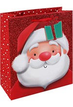 ΤΣΑΝΤΑ ΔΩΡΟΥ XMAS 22*25*10cm.GLITTER SANTA