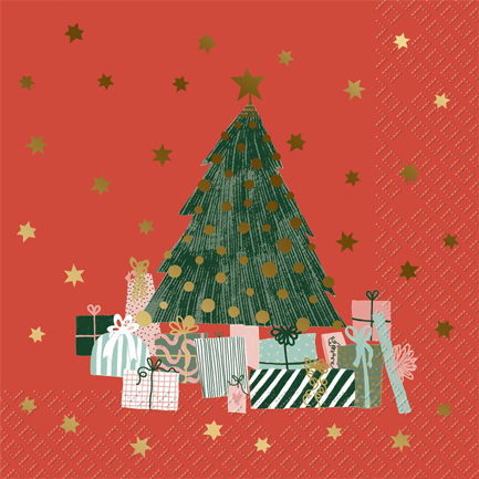 ΧΑΡΤΟΠΕΤΣΕΤΕΣ XMAS 33*33CM.20ΤΕΜ.ANETTE RED