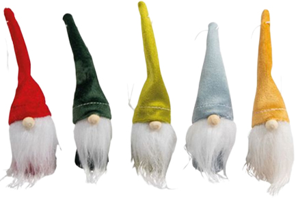 GONK XMAS 12*2,5cm.RAYHER ΚΡΕΜΑΣΤΟ ME ΒΕΛΟΥΔΙΝΟ ΚΑΠΕΛΟ