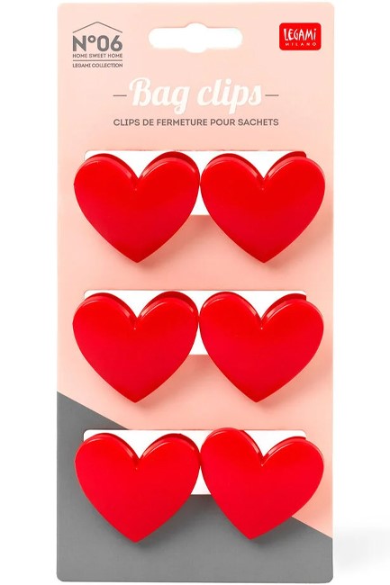 BAG CLIPS ΣΕΤ 4ΤΕΜ.LEGAMI CLIP0004 HEART