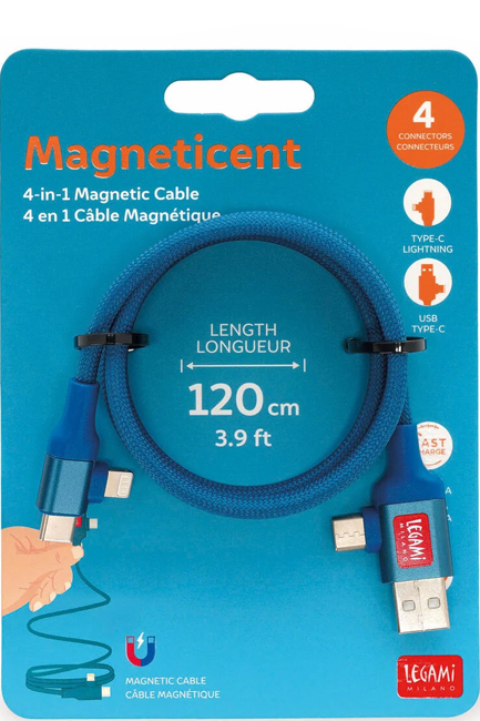 ΚΑΛΩΔΙΟ ΦΟΡΤΙΣΗΣ LEGAMI MCC0001 MAGNETIC 4-IN-1 PETROL