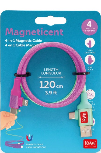 ΚΑΛΩΔΙΟ ΦΟΡΤΙΣΗΣ LEGAMI MCC0002 MAGNETIC 4-IN-1 ELECTRIC AURA