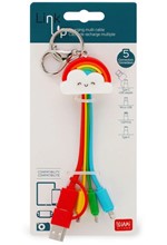 ΚΑΛΩΔΙΟ ΦΟΡΤΙΣΗΣ ΜΠΡΕΛΟΚ LEGAMI USB 3σε1 TYPE C-MICRO USB+LIGHTNING UCC00013 RAINBOW