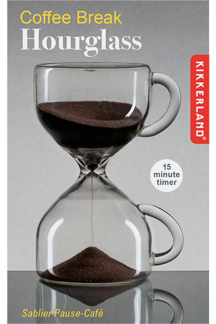 ΚΛΕΨΥΔΡΑ ΓΥΑΛΙΝΗ 15 ΛΕΠΤΩΝ KIKKERLAND COFFEE BREAK SAND TIMER