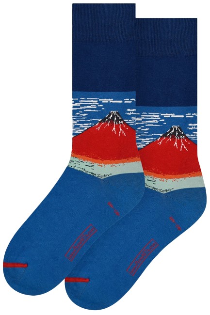 ΚΑΛΤΣΕΣ MUSEARTA KATSUSHIKA HOKUSAI MOUNT FUJI RED KH-FR-06 BLUE No 40-46