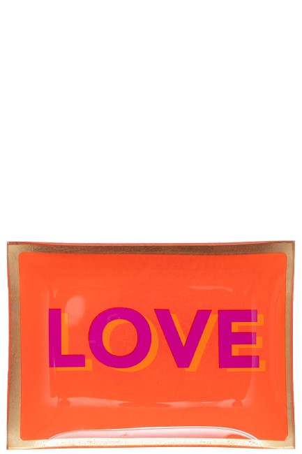 ΠΙΑΤΟ ΓΥΑΛΙΝΟ GIFT COMPANY 14*10 εκ.LOVE ORANGE GOLD