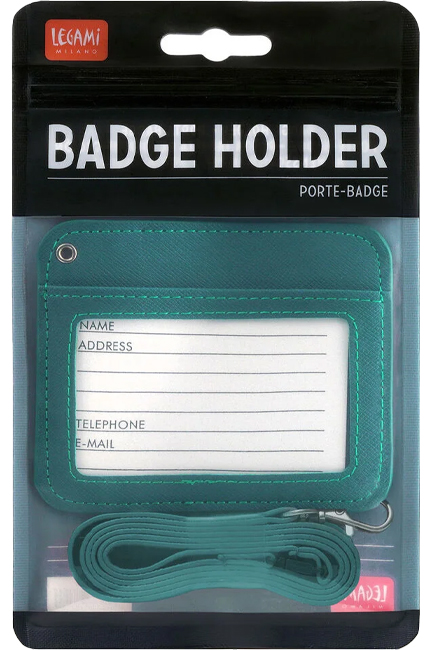 ΘΗΚΗ ΚΑΡΤΩΝ LEGAMI BH0029 BADGE HOLDER-PETROL BLUE ΜΕ ΚΟΡΔΟΝΙ