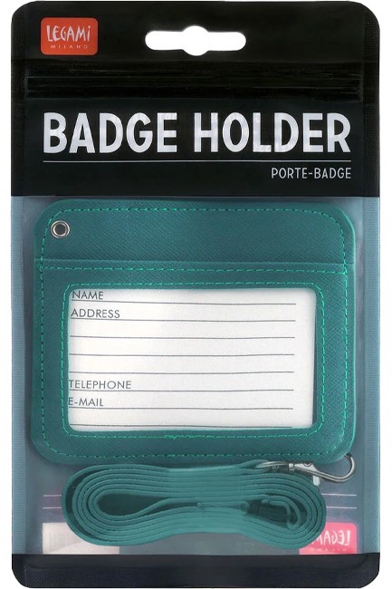 ΘΗΚΗ ΚΑΡΤΩΝ LEGAMI BH0029 BADGE HOLDER-PETROL BLUE ΜΕ ΚΟΡΔΟΝΙ