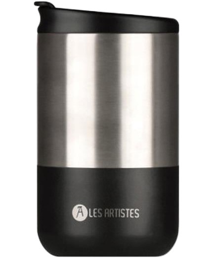 ΚΟΥΠΑ ΑΝΟΞΕΙΔΩΤΟ ΑΤΣΑΛΙ ΘΕΡΜΟΣ 350ml LES ARTISTES TRAVEL SPLIT BLACK