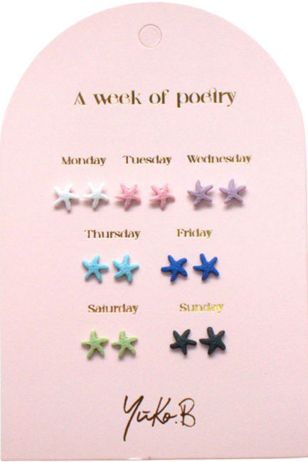 ΣΚΟΥΛΑΡΙΚΙΑ YUKO B 7 ΖΕΥΓΑΡΙΑ-A WEEK OF POETRY SEA STARS
