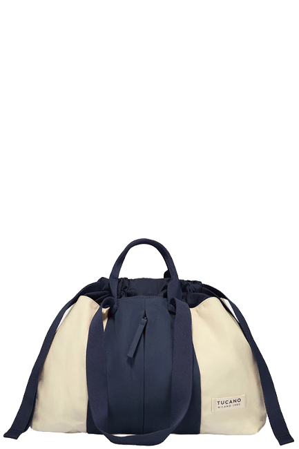 ΤΣΑΝΤΑ ΘΑΛΑΣΣΗΣ TUCANO BCASH-BEACH-M-WB CARRY SHOPPER MEDIUM WHITE-BLUE