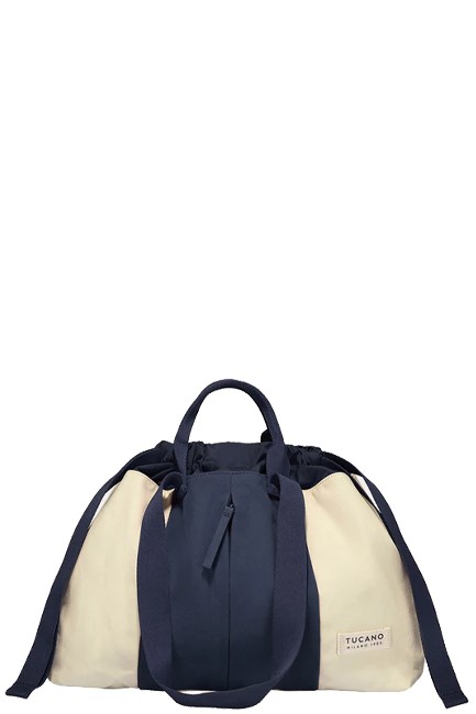 ΤΣΑΝΤΑ ΘΑΛΑΣΣΗΣ TUCANO BCASH-BEACH-M-WB CARRY SHOPPER MEDIUM WHITE-BLUE