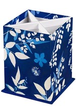 ΜΟΛΥΒΟΘΗΚΗ ΤΕΤΡΑΓΩΝΗ 8*8*11,5εκ.CL.FONT.CYANOTYPE
