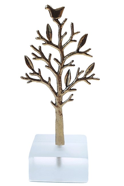 ΓΛΥΠΤΟ ΑΠΟ ΜΠΡΟΥΤΖΟ ΔΕΝΤΡΑΚΙ ΜΕ ΠΟΥΛΙ ΣΕ ΒΑΣΗ ΑΠΟ PLEXI 4*4*2 εκ.