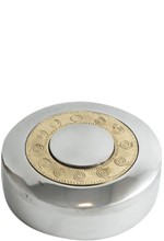 ΚΟΥΤΙ ΣΤΡΟΓΓΥΛΟ ΑΠΟ ΑΛΟΥΜΙΝΙΟ ΚΑΙ ΜΠΡΟΥΝΤΖΟ 14,5*4ΕΚ.ΜΕ ΛΕΠΤΟΜΕΡΕΙΑ ΑΠΟ ΤΗΓΑΝΟΣΧΗΜΟ ΑΓΓΕΙΟ