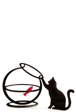 ΜΕΤΑΛΛΙΚΟ ΓΛΥΠΤΟ ΓΑΤΑ ΜΕ ΓΥΑΛΑ Νο345 19,5*13*5εκ.