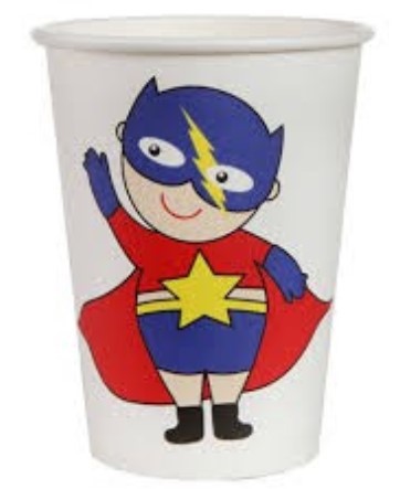 ΠΟΤΗΡΙΑ ΧΑΡΤΙΝΑ ΣΕΤ 10ΤΕΜ.SUPER HEROES