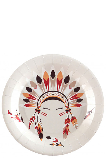 ΠΙΑΤΑ ΧΑΡΤΙΝΑ Ø22,5cm.ΣΕΤ 10ΤΕΜ.COWBOY