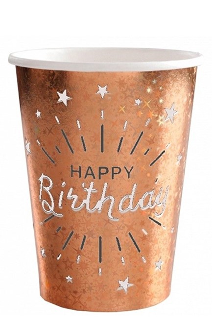 ΠΟΤΗΡΙΑ ΧΑΡΤΙΝΑ ΣΕΤ 10ΤΕΜ.HAPPY BIRTHDAY