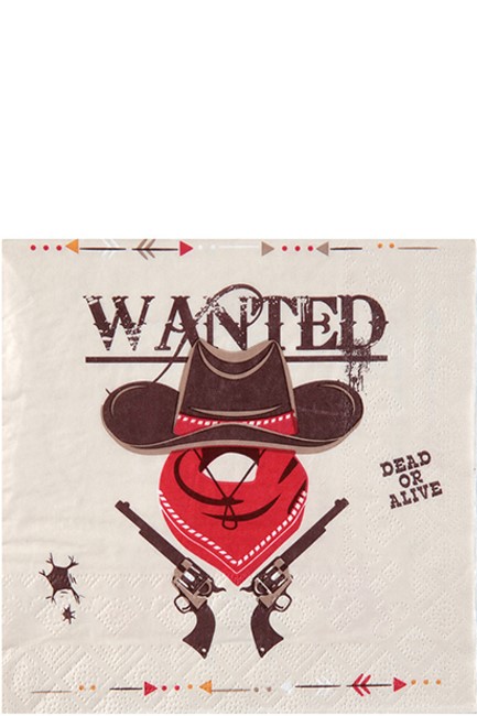 ΧΑΡΤΟΠΕΤΣΕΤΕΣ 33*33ΕΚ.ΣΕΤ 20ΤΕΜ.COWBOY