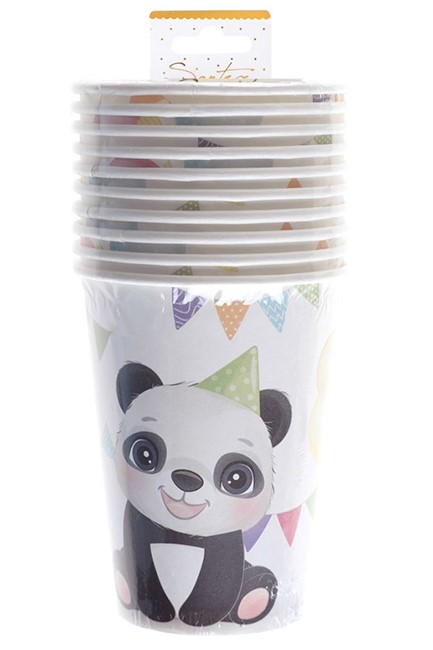ΠΟΤΗΡΙΑ ΧΑΡΤΙΝΑ ΣΕΤ 10ΤΕΜ.PANDA