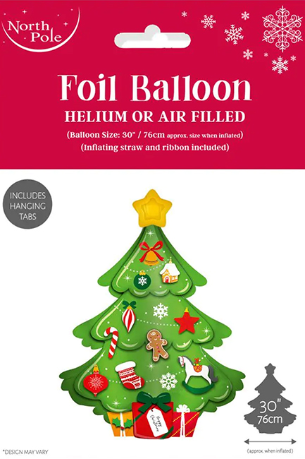 ΜΠΑΛΟΝΙ XMAS 56*74εκ.FOIL ΕΛΑΤΟ