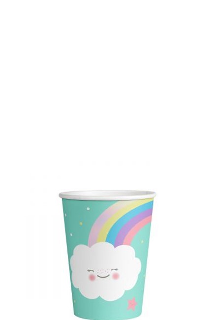 ΠΟΤΗΡΙΑ 250ml.ΣΕΤ 8ΤΕΜ.RAINBOW & CLOUD