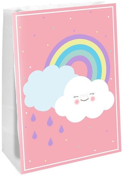 ΤΣΑΝΤΑ ΔΩΡΟΥ 15*21cm.ΣΕΤ 4ΤΕΜ.RAINBOW & CLOUD