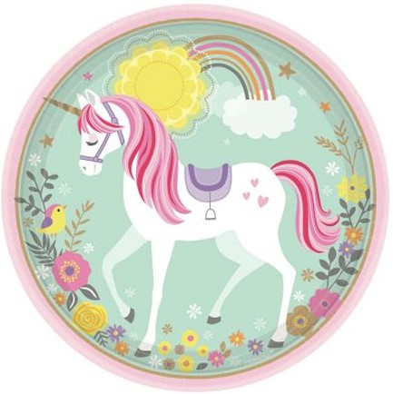 ΠΙΑΤΑ Ø23cm.ΣΕΤ 8ΤΕΜ.MAGICAL UNICORN