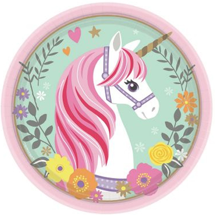 ΠΙΑΤΑ Ø18cm.ΣΕΤ 8ΤΕΜ.MAGICAL UNICORN